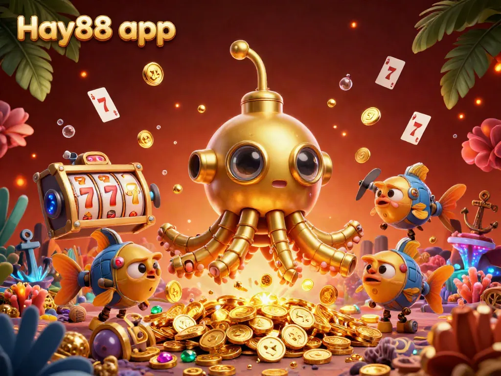 Experience engaging gameplay with the Hay88 app in a vibrant underwater casino adventure.