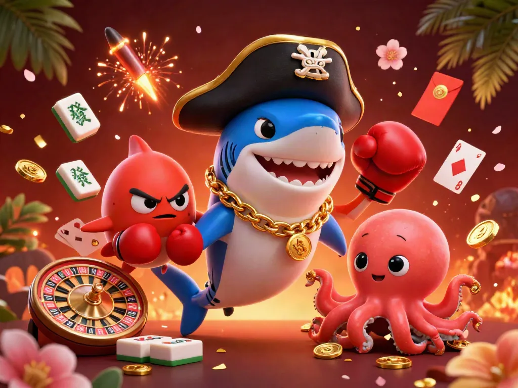 Engage in thrilling game action at 789WIN with a vibrant scene featuring exciting casino characters.