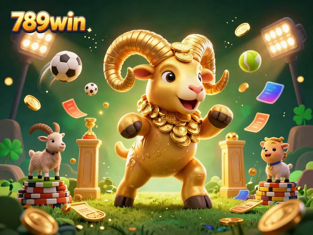 Experience thrill and excitement with 789win as a golden ram charges into a casino realm.