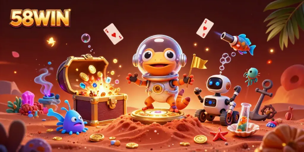 Experience thrilling gaming adventures with 58WIN's vibrant Martian casino scene.