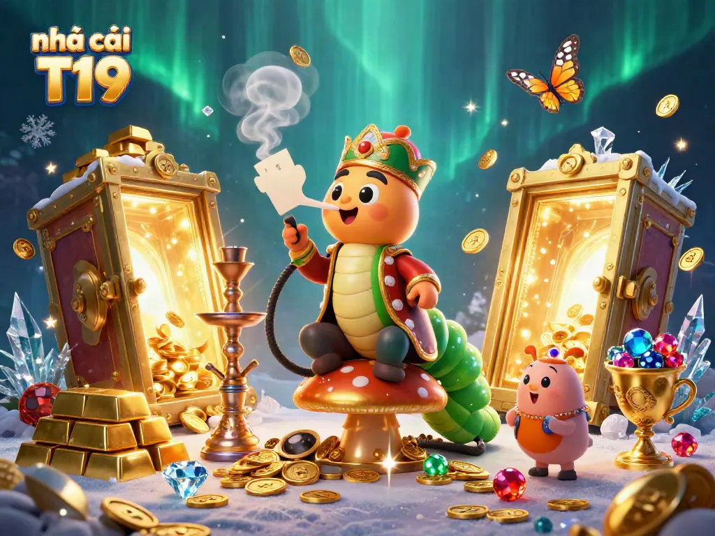 Engage in thrilling gameplay at nhà cái T19 with a vibrant 3D casino scene featuring unique characters and exciting elements.
