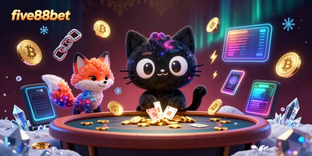 Engage in thrilling games at five88bet with cosmic casino characters and vibrant gaming elements.