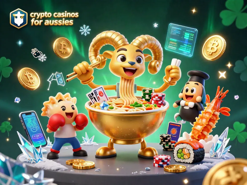 Engage with crypto casinos for aussies featuring vibrant 3D characters and dynamic casino game elements.