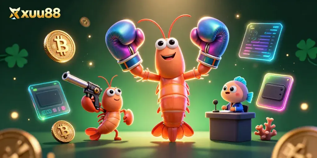 Engage in winning strategies with xxuu88 as dynamic casino creatures compete and celebrate in a vibrant digital scene.